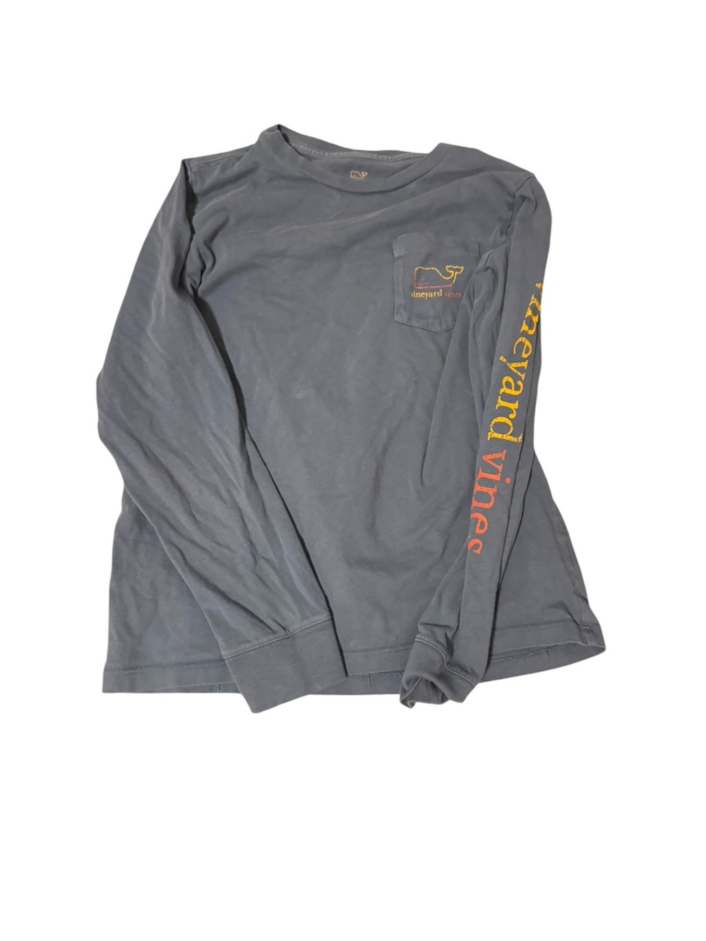 Vineyard Vines Boys Long-Sleeve Pocket Tee - Slate Gray